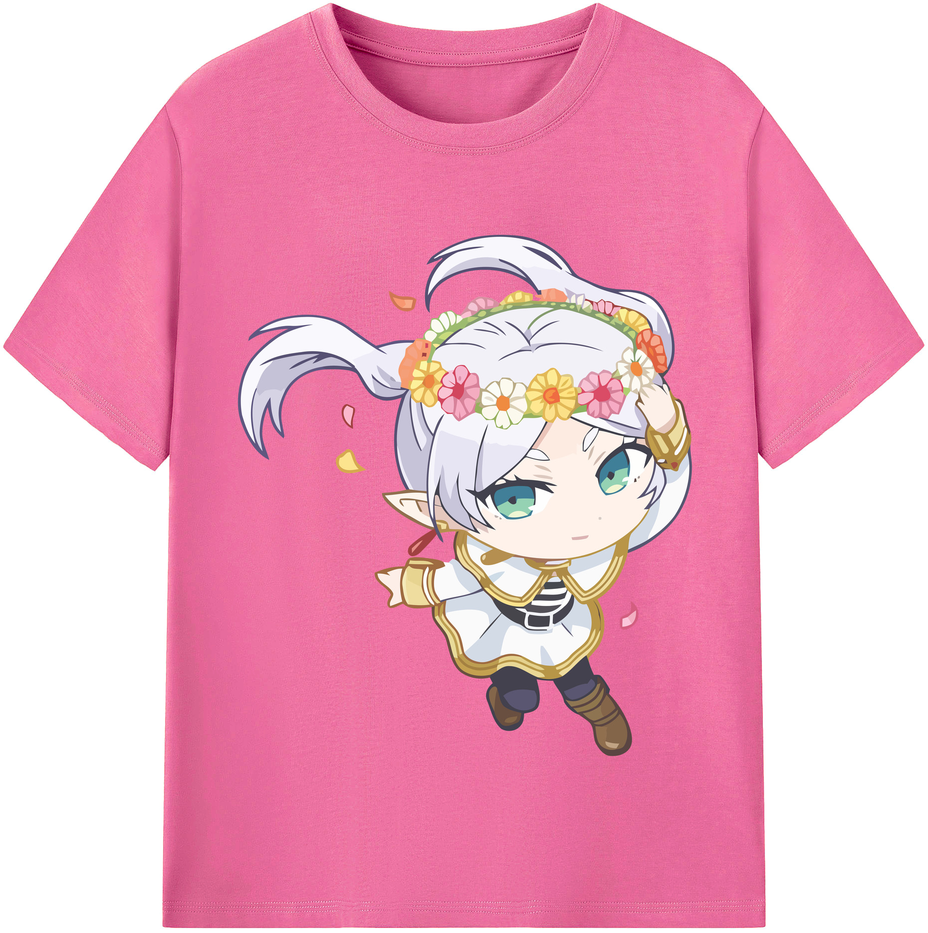 （画像用） 葬送のフリーレン Frieren レディースカジュアルプリントTシャツ（綿100％）